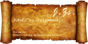 Juhász Zsigmond névjegykártya