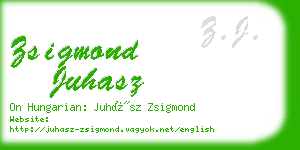 zsigmond juhasz business card